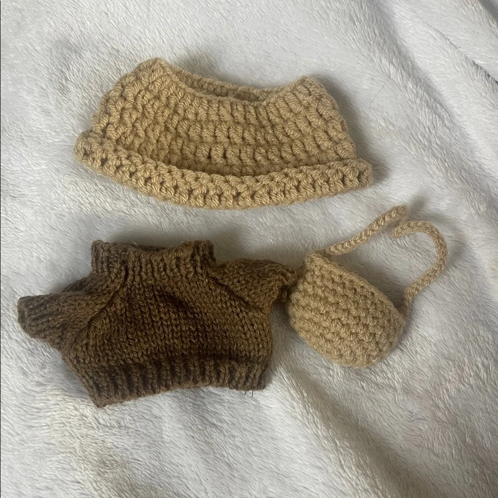 Labubu new Crochet Set hat sweater purse